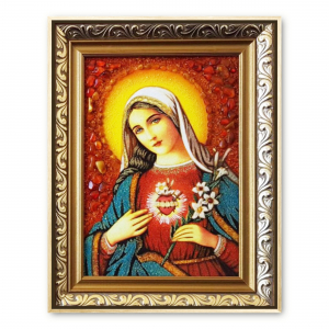 Открытое Сердце Богородицы - католическая икона