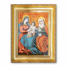 Икона Святые Анна, Мария и младенец Иисус из янтаря