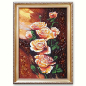 Картина Чайные розы из янтаря