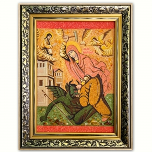 Икона Марина побивающая беса