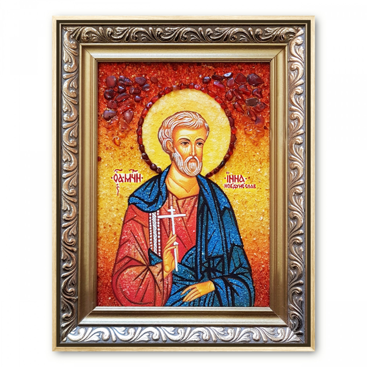 Икона Инна святой мученик из янтаря