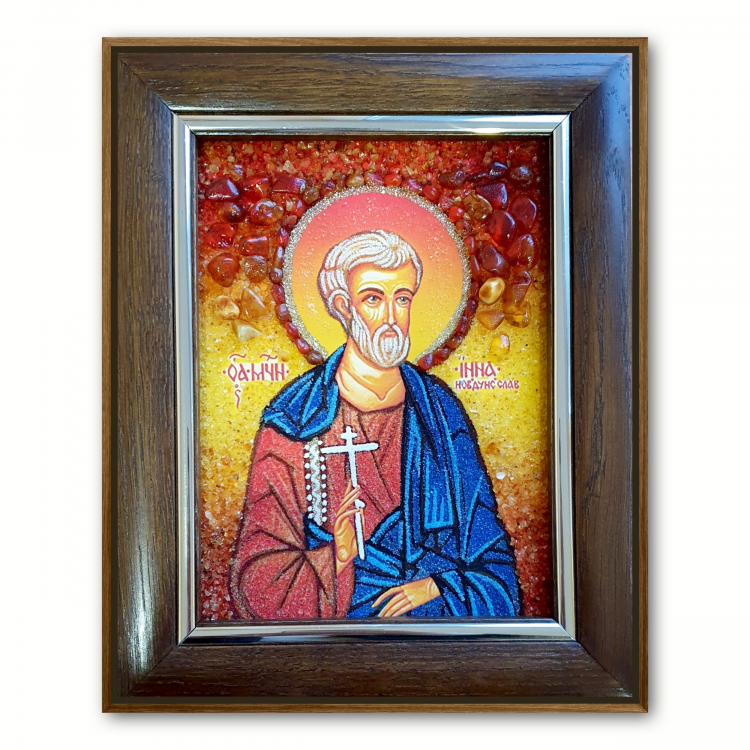 Икона Инна святой мученик из янтаря