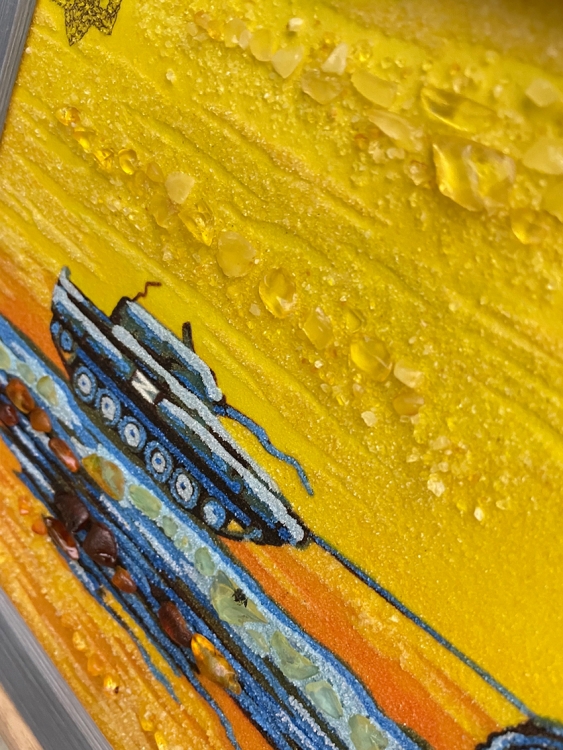 Картина марка - Добрый вечер мы из Украины из янтаря