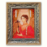 Икона Отрок Вячеслав Чебаркульский из янтаря