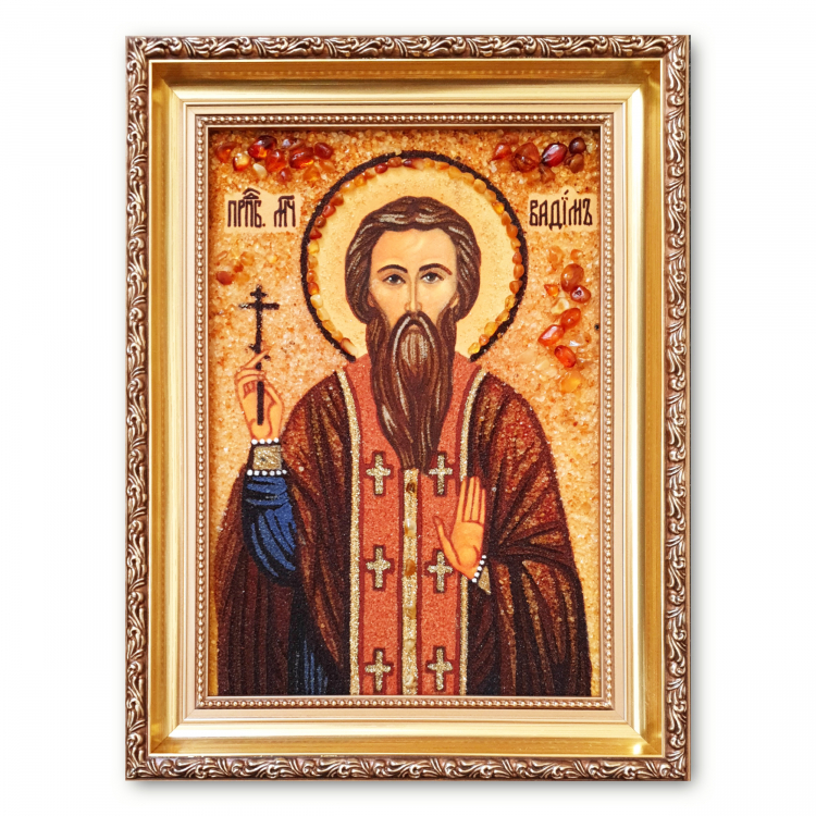 Икона Вадим Персидський из янтаря