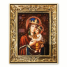 Икона Киево-Братская Святая Богородица из янтаря