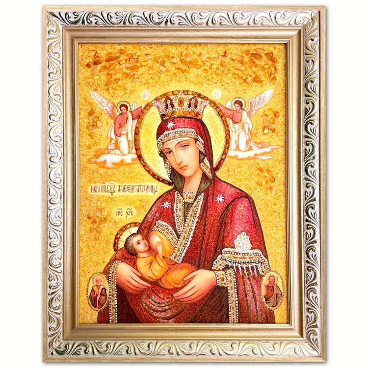 Икона Млекопитательница из янтаря