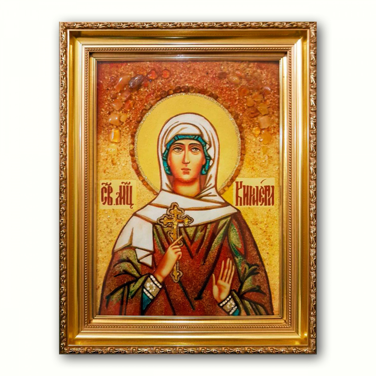 Икона Кириена Тарсийская из янтаря