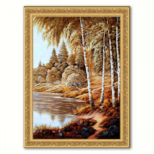 Пейзаж - Красивые березы у озера