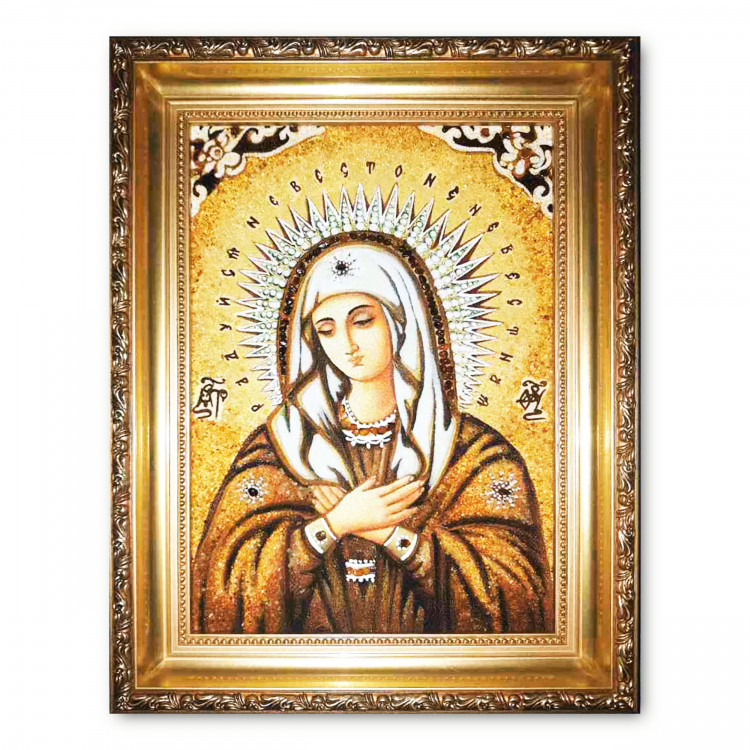 Икона Умиление из янтаря