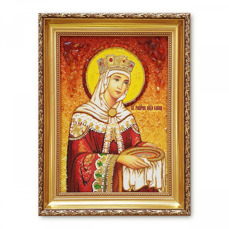 Икона Елена из янтаря