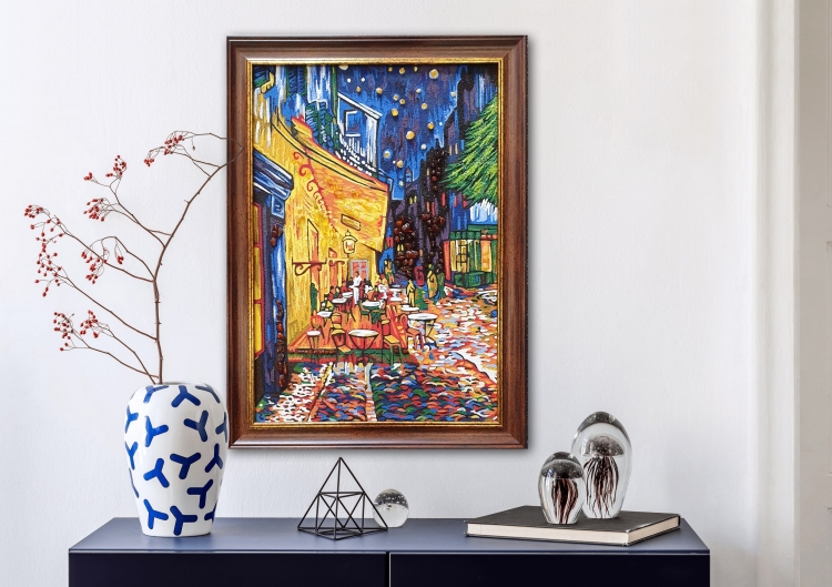 Картина Терраса ночного кафе Плейс ду (Винсент Ван Гог Виллем) из янтаря