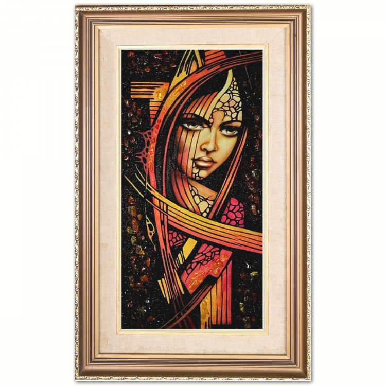 Картина Роковая женщина из янтаря