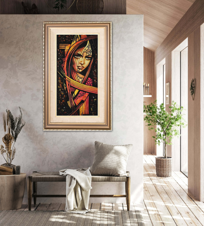 Картина Роковая женщина из янтаря