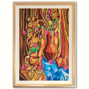 Картина Цветы в вазе - абстракция