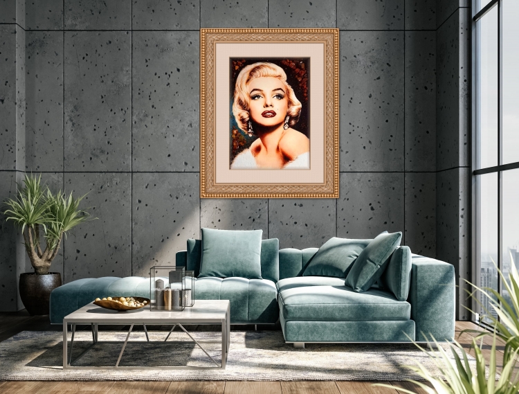 Картина Мерлин Монро (портрет) из янтаря