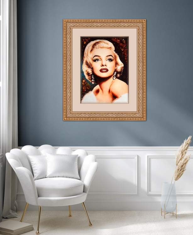 Картина Мерлин Монро (портрет) из янтаря