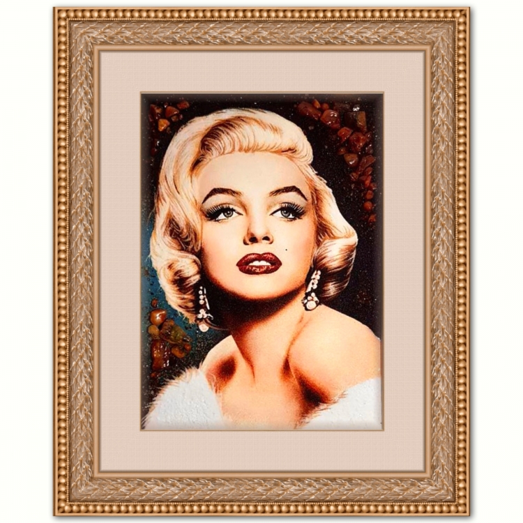 Картина Мерлин Монро (портрет) из янтаря