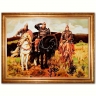 Картина Богатыри (Васнецова) из янтаря