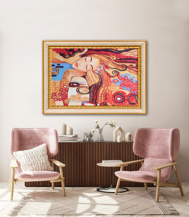 Картина Поцелуй из янтаря