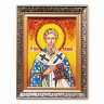 Икона Святой Лев Епископ Катанский из янтаря