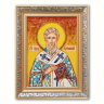 Икона Святой Лев Епископ Катанский из янтаря