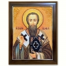 Икона Архиепископ Василий Великий из янтаря