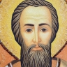 Икона Архиепископ Василий Великий из янтаря