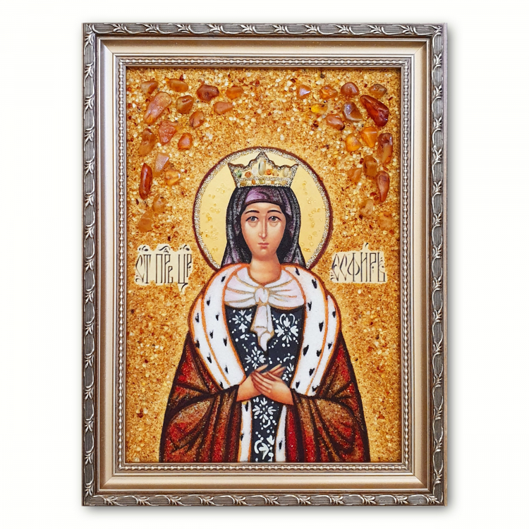 Икона Святая Царица Эсфирь из янтаря