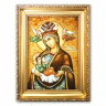 Икона Млекопитательница Богородица из янтаря
