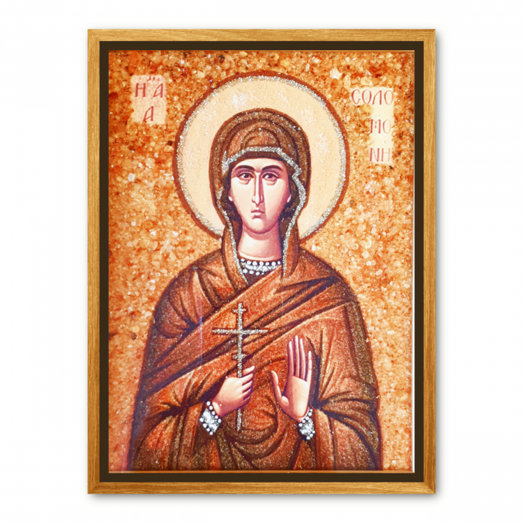Икона Святая Соломия из янтаря