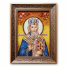 Икона Василий Острожский из янтаря