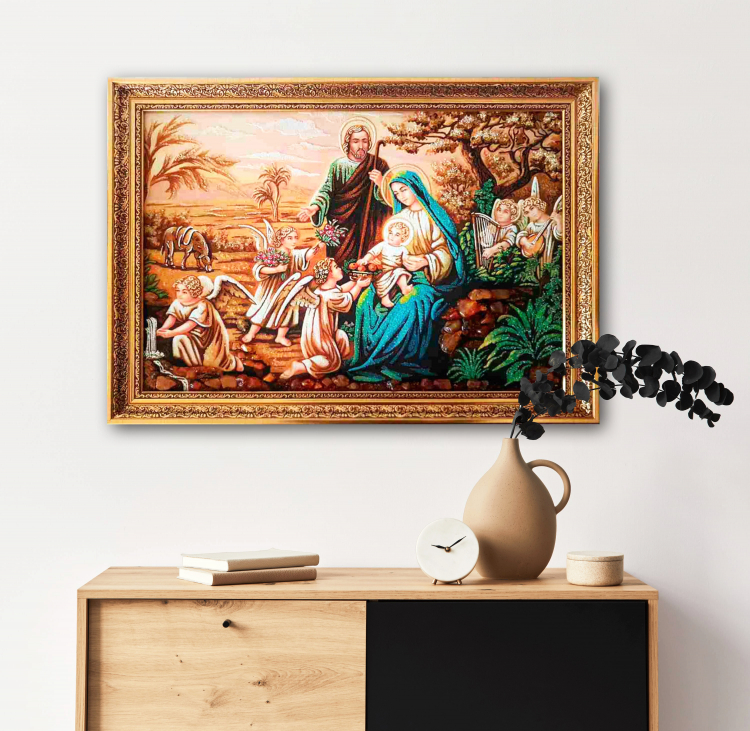 Икона Райский сад из янтаря