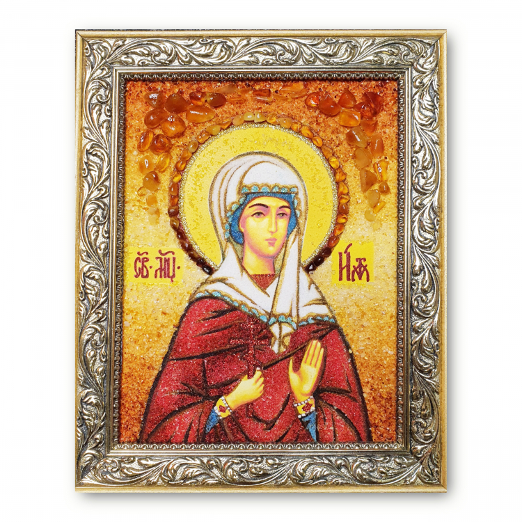 Икона Святая Ия из янтаря