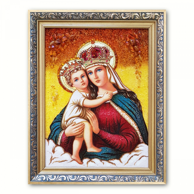 Икона Иерусалимская из янтаря