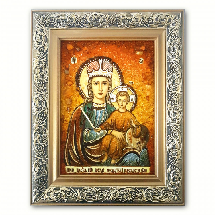 Икона Прежде Рождества из янтаря