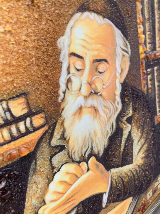 Картина Денежный еврей из янтаря