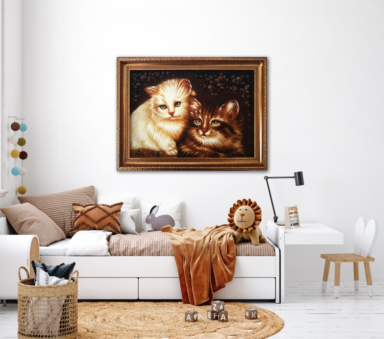 Картина Два котика из янтаря