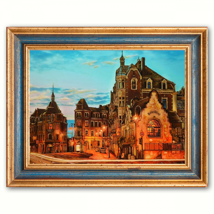 Пейзаж - Улочки немецкого города из янтаря