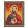 Икона Святой Апостол Павел из янтаря