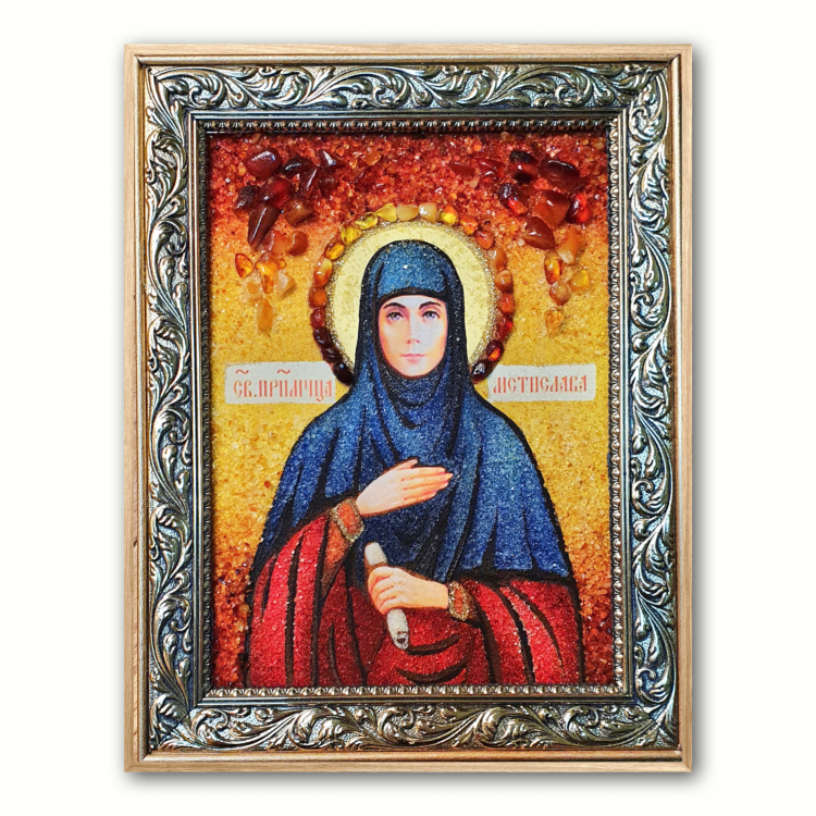 Икона Мстислава (Фокина) монахиня из янтаря