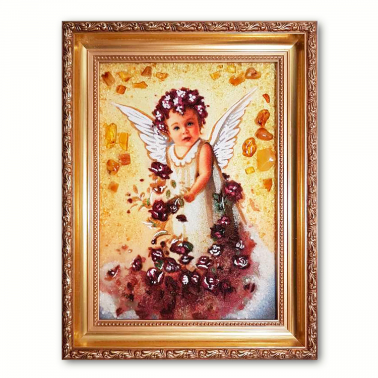 Ангел в венке из янтаря