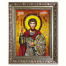 Икона Святой Феодор Стратилат (Федор) из янтаря