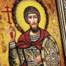 Икона Святой Феодор Стратилат (Федор) из янтаря