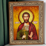 Икона Святой мученик Богдан (Феодот) из янтаря