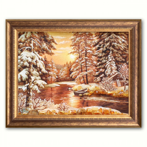 Пейзаж - Река в зимнем лесу