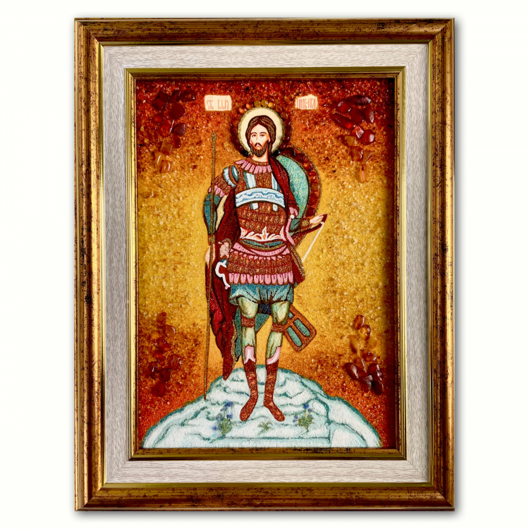 Икона Никита из янтаря