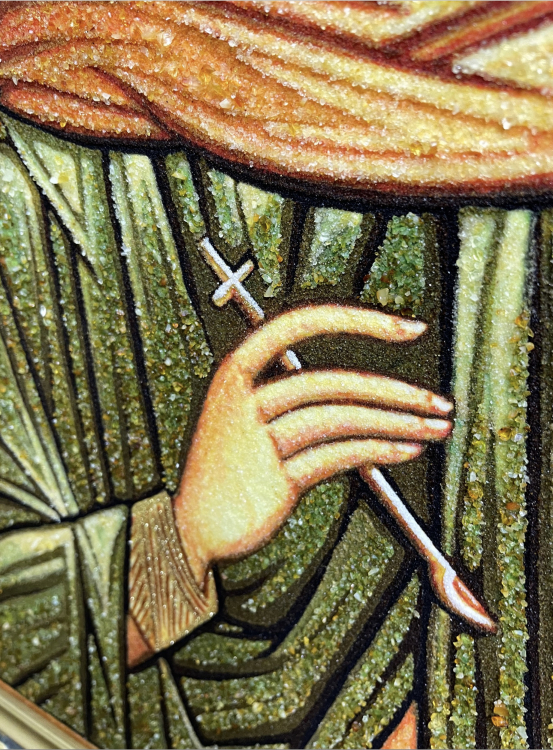 Икона Святая Зинаида из янтаря