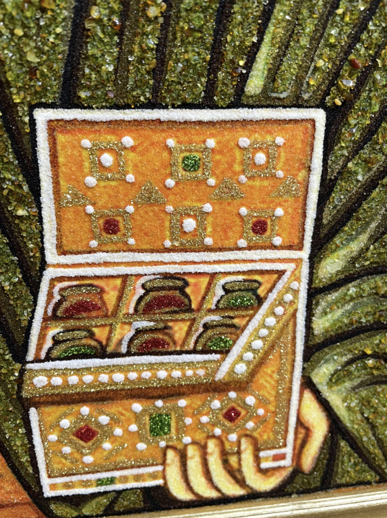 Икона Святая Зинаида из янтаря