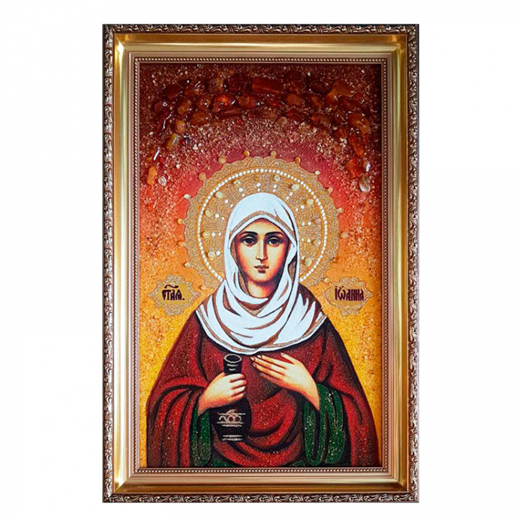 Икона Святая Иоанна Мироносица из янтаря